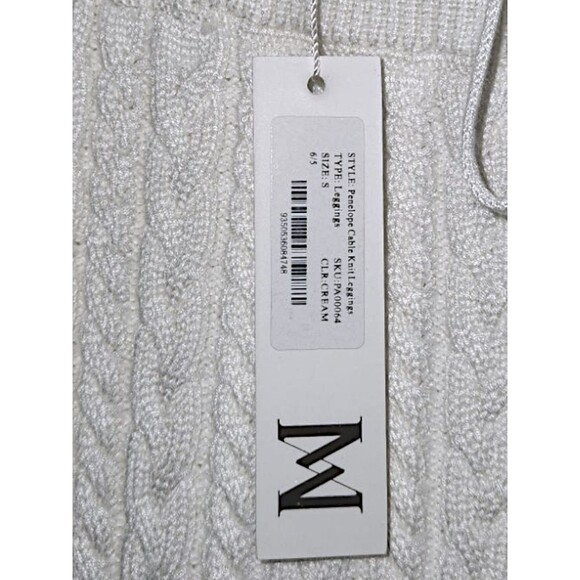 Meshki Womens Soft Cable Knit High-Rise Skinny Leg Sweater Pants Joggers Size S - Picture 2 of 5